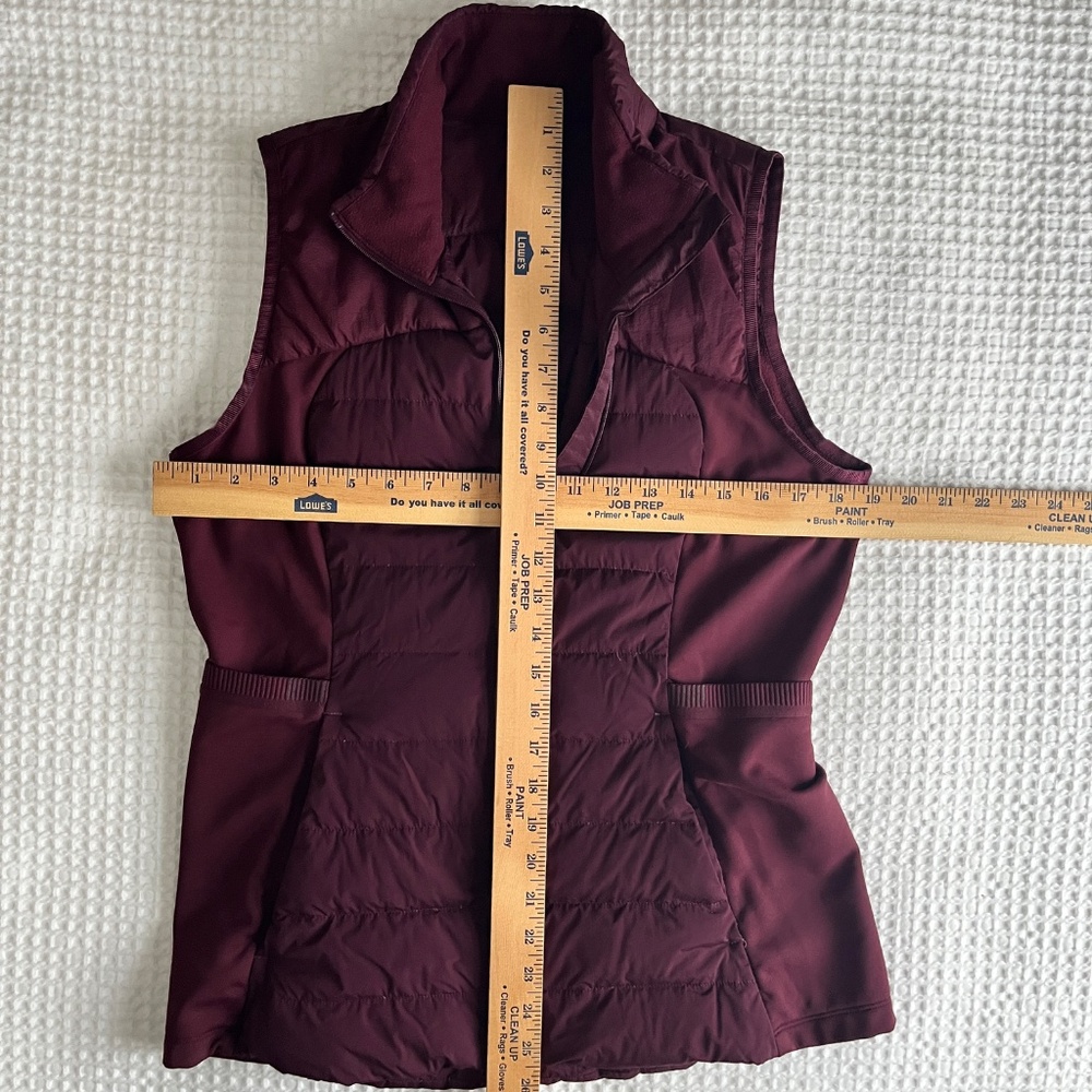 Lululemon Down For It All Goose Down Vest Dark Adobe Red 700 Fill - Picture 6 of 8